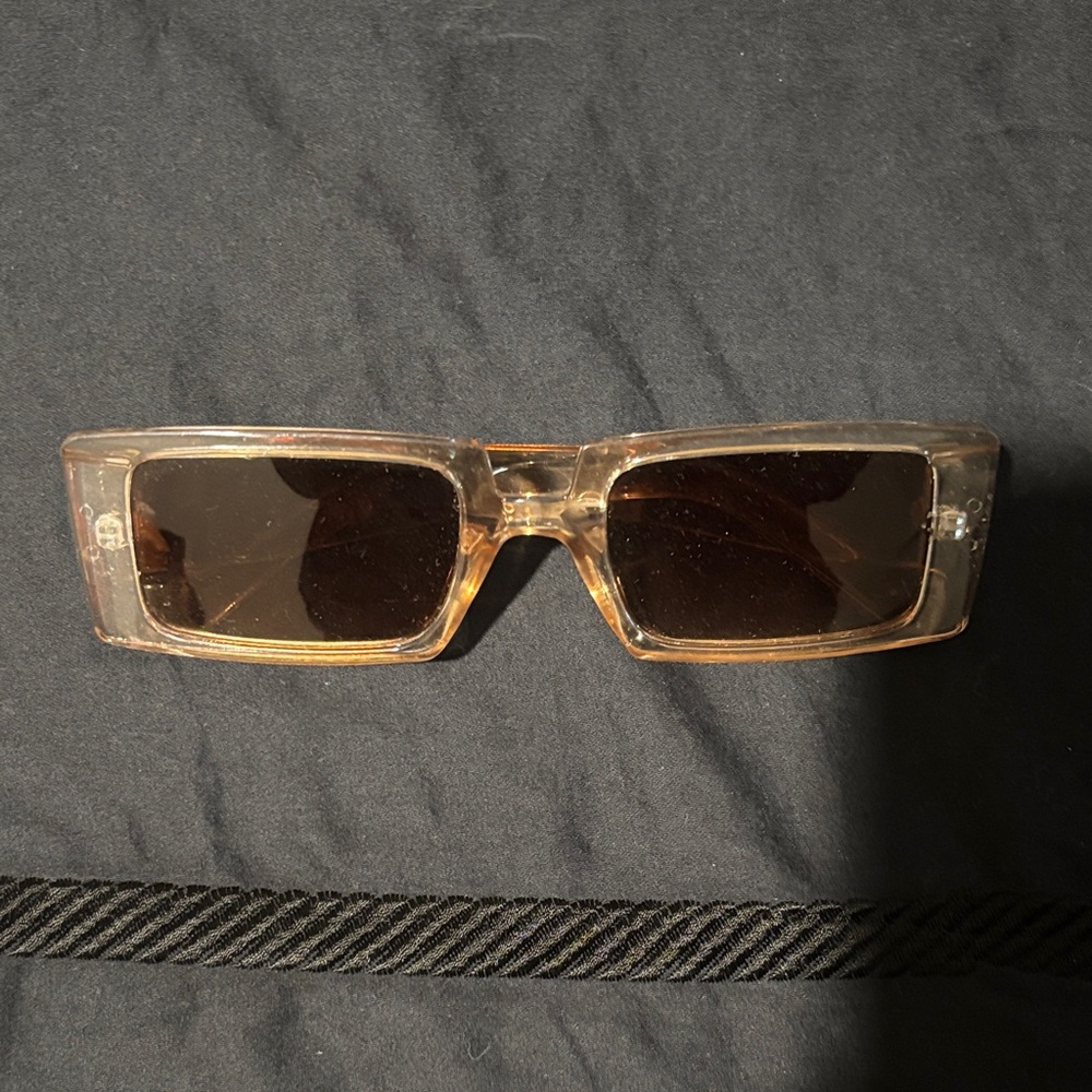 Transparent Rectangular Sunglasses - Picture 2 of 2